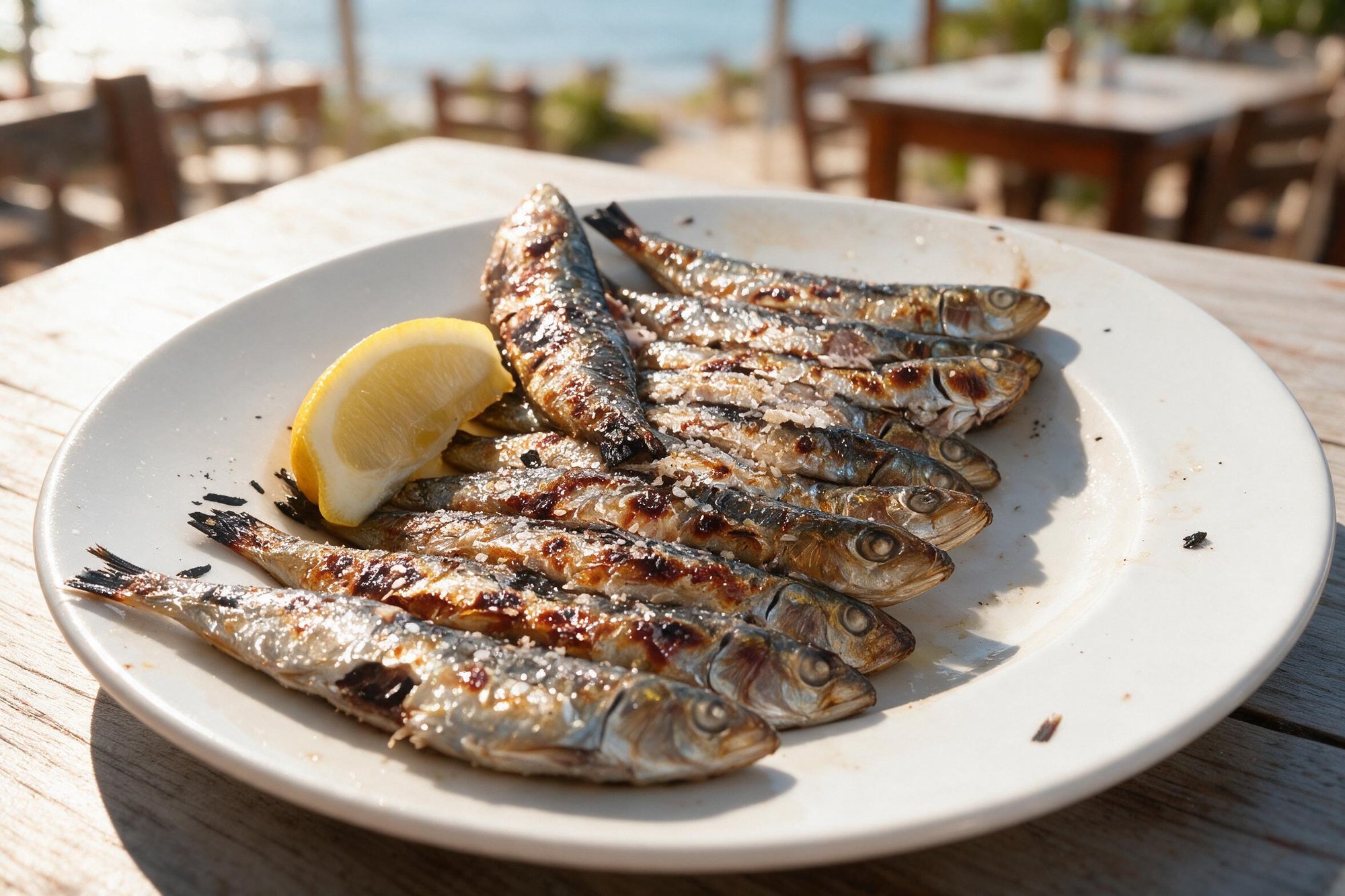 Sardinas asadas a la brasa con limón